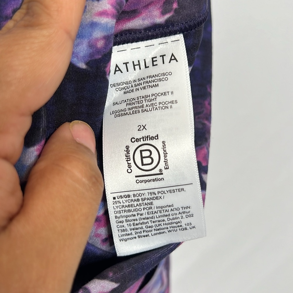 Athleta Salutation Stash Pocket II Printed Tight Size 2X - Picture 12 of 16